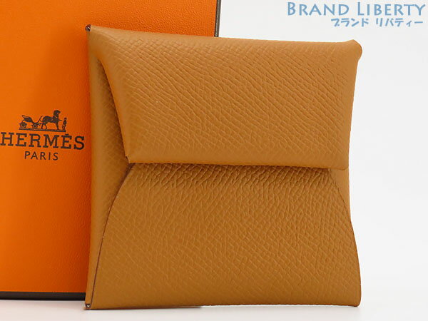 【新古品】エルメス　HERMES　バスティア ヴェルソ　コインケース　コインパース　小銭入れ　バイカラー ゴールド ブラウン ヴェールフィズ グリーン　ヴォーエプソン　078357CK　【中古】