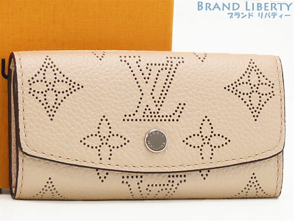 【レア未使用】ルイヴィトン　LOUIS VUITTON　マヒナ　ミュルティクレ4　4連キーケース　キーリング　キーホルダー　COQUILLE コキーユ メタリック　ピンクベージュ　M80990　【中古】