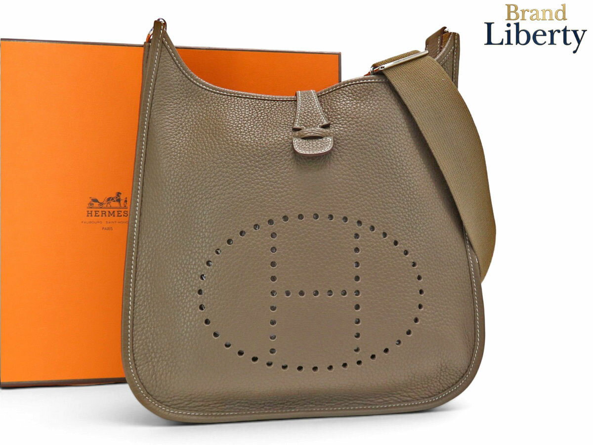 Rakuten - 【未使用】エルメス HERMES エブリン3 PM 斜め掛け ショルダーバッグ メッセンジャーバッグ エトゥープ ベージュ シルバー金具 トリヨンクレマンス 056277CK 18 □Q刻　【中古】