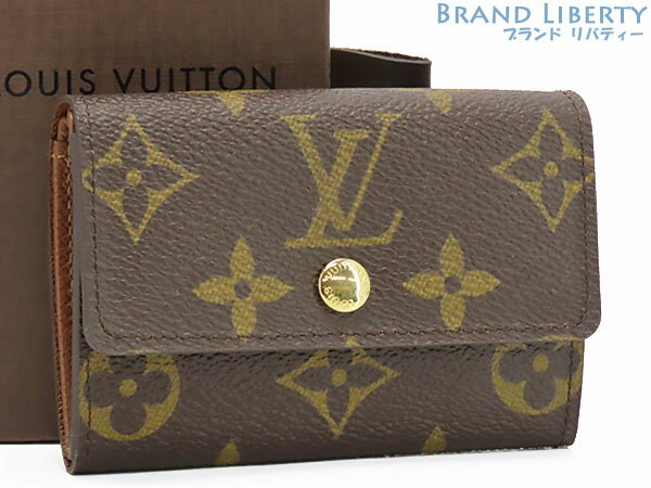 【ほぼ新品】ルイヴィトン LOUIS VUITTON モノグラム ポルト モネ プラ コインケース 小銭入れ コンパクト財布 ダークブラウン M61930 【中古】