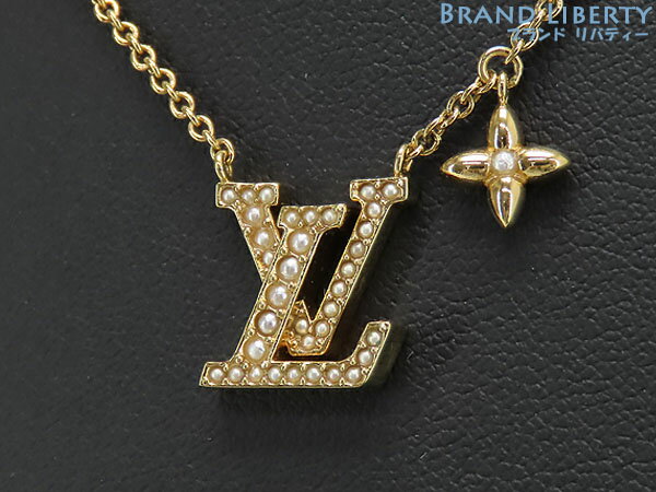 Orange - 【レア美品】ルイヴィトン　LOUIS VUITTON　コリエ LV アイコニック パール　ネックレス　ペンダント　ゴールド M01336　【中古】