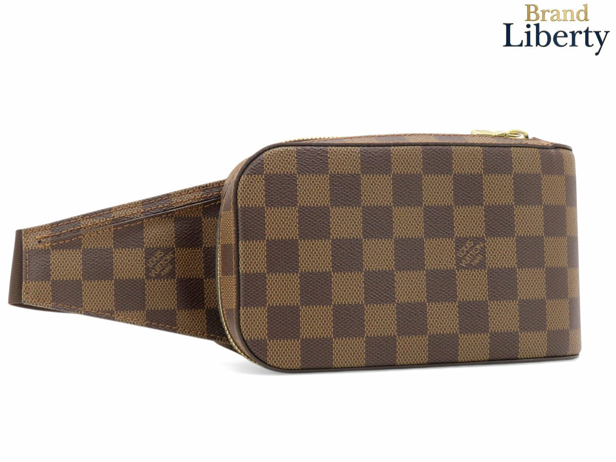 乐天商城 - 【新古品】ルイヴィトン LOUIS VUITTON ダミエ ジェロニモス ボディバッグ ウエストバッグ ウエストポーチ バムバッグ スリングバッグ 新型 ダークブラウン PVC N51994　【中古】