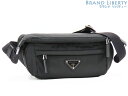 【新品同様】プラダ PRADA Re-Nylon リナイロン サフィアーノレザー トライアングル ボディバッグ メッセンジャーバッグ バムバッグ ウエストバッグ...