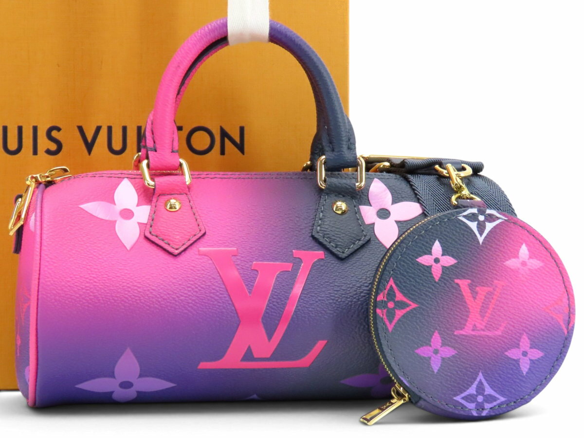 乐天商城 - 【激レア未使用】ルイヴィトン LOUIS VUITTON モノグラム ジャイアント パピヨンBB スプリング イン ザ シティ カプセル コレクション 2WAY ハンドバッグ 斜め掛け ショルダーバッグ ショルダーポーチ ポシェット コインケース付き ミッドナイトフューシャ M59860　【中古】