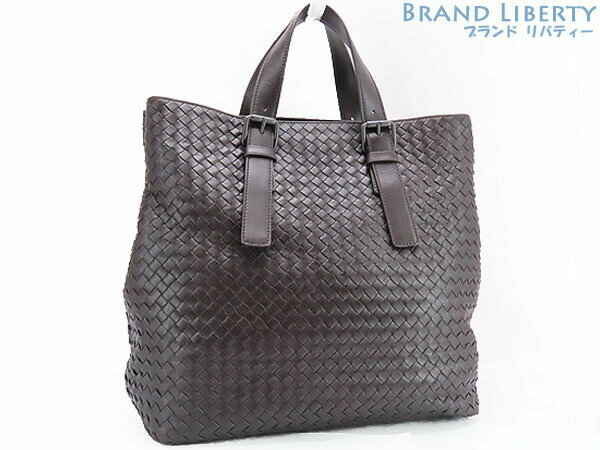 【美品】ボッテガ ヴェネタ　BOTTEGA VENETA　イントレチャート　トートバッグ　ショルダーバッグ　ハンドバッグ　エスプレッソ ダークブラウン　カーフレザー　169612　【中古】