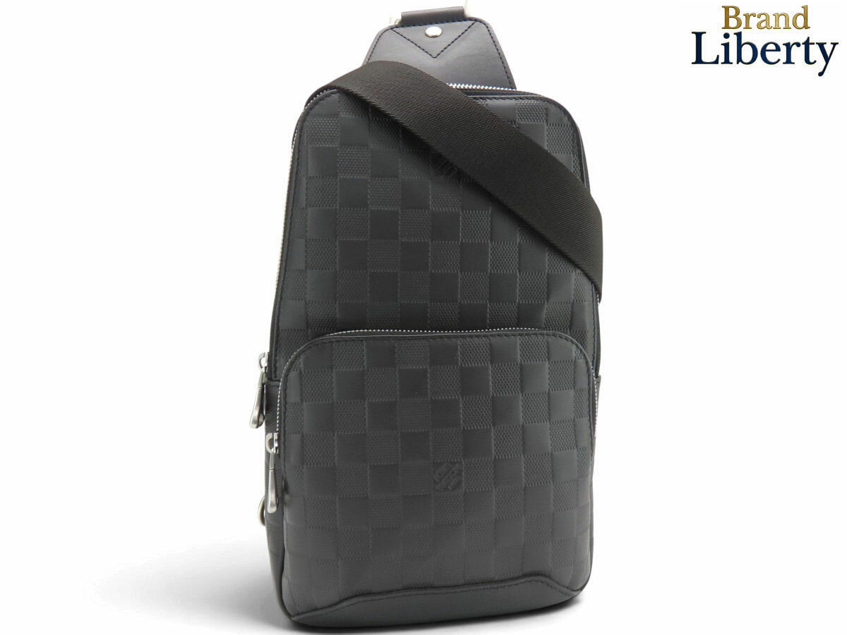 Rakuten - 【新品同様】ルイヴィトン LOUIS VUITTON ダミエアンフィニ アヴェニュー スリングバッグ ボディバッグ バムバッグ ショルダーバッグ オニキス ブラック N41720　【中古】