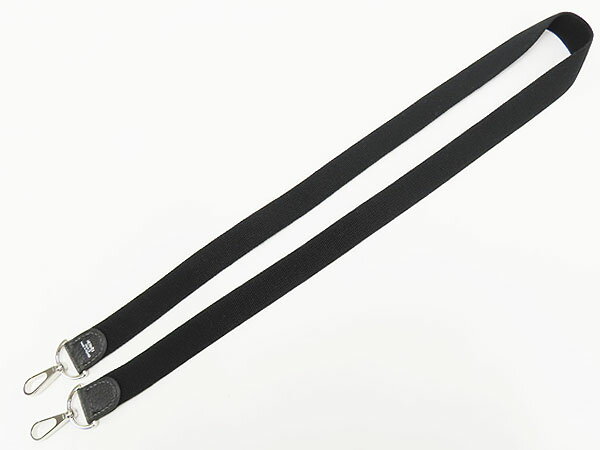 【未使用】エルメス　HERMES　ガーデンパーティTPM用　ショルダーストラップ　調節不可　ブラック　キャンバス レザー　【中古】 2