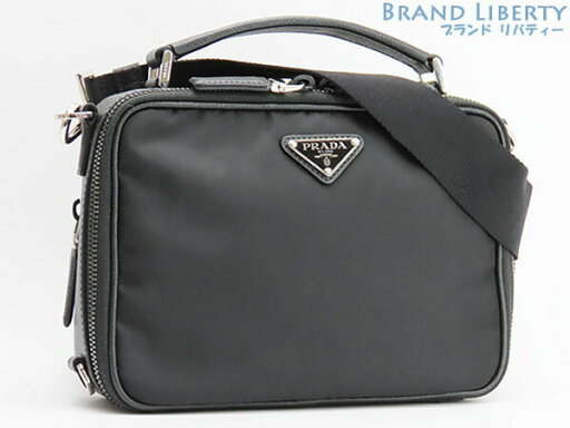 【ほぼ新品】プラダ PRADA ブリック サフィアーノレザー ナイロン 2WAY ポーチ ポシェット ハンドバッグ トップハンドルバッグ 斜め掛けショルダーバッグ NERO ブラック 2VH069 【中古】 【ほぼ新品】プラダ PRADA ブリック サフィアーノレザー ナイロン 2WAY ポーチ ポシェット ハンドバッグ トップハンドルバッグ 斜め掛けショルダーバッグ NERO ブラック 2VH069 【中古】