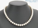 【ほぼ新品】ミキモト MIKIMOTO パール ネックレス 51珠 アコヤ真珠 8.0mm-8.4mm Au750 K18 WG ホワイトゴールド 【中古】