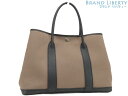 【レア美品】エルメス HERMES ガーデンパーティPM トートバック ハンドバッグ エトゥープ ベージュ ブラック 【中古】