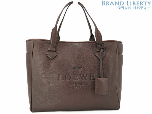 【超美品】ロエベ LOEWE ヘリテージ スモール トートバッグ ハンドバッグ ダークブラウン カーフレザー 376 79 751 【中古】 【超美品】ロエベ LOEWE ヘリテージ スモール トートバッグ ハンドバッグ ダークブラウン カーフレザー 376 79 751 【中古】