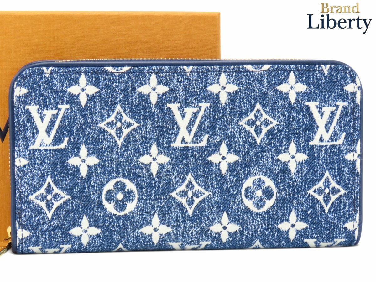 Rakuten - 【未使用】ルイヴィトン LOUIS VUITTON モノグラム ジャカード デニム ジッピーウォレット ラウンドファスナー長財布 マリーヌ ブルー モノグラムジャカードデニム M81226　【中古】