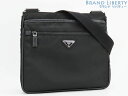 【美品】プラダ　PRADA　ナイロン　斜め掛けショルダーバッグ　メッセンジャーバッグ　NERO ブラック　VA251M　【中古】