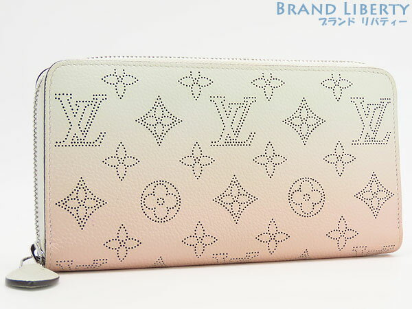 【レア美品】ルイヴィトン　LOUIS VUITTON　マヒナ　グラデーション　ジッピーウォレット　ラウンドファスナー長財布　ピンク　M80490　【中古】