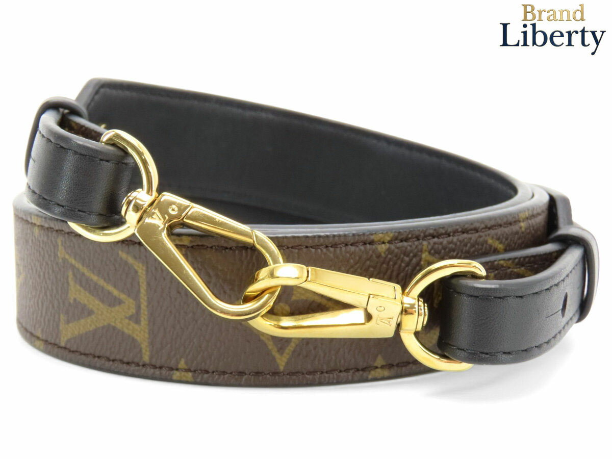 乐天商城 - 【美品】ルイヴィトン LOUIS VUITTON モノグラム ショルダーストラップXL 調整可能 ダークブラウン ブラック J02331　【中古】
