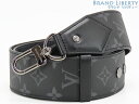 【未使用】ルイヴィトン LOUIS VUITTON モノグラム エクリプス リバース ショルダーストラップ 調整可能 ブラック グレー J02498 【中古】