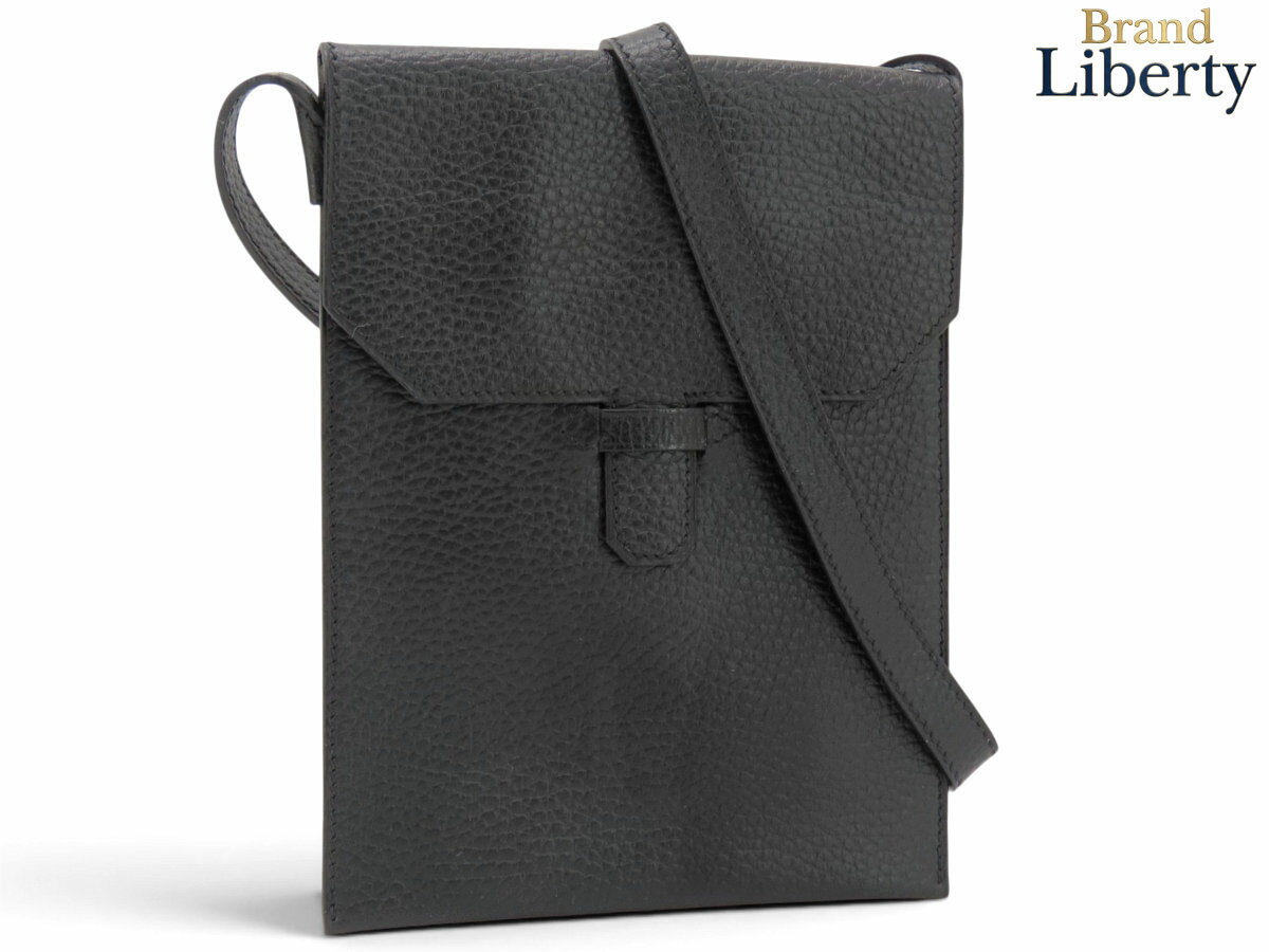 Rakuten - 【新品同様】エルメス HERMES アメリ ショルダーバッグ ショルダーポーチ ポシェット フォンポーチ フォンケース アメリー ブラック シルバー金具 アルデンヌ □D刻　【中古】
