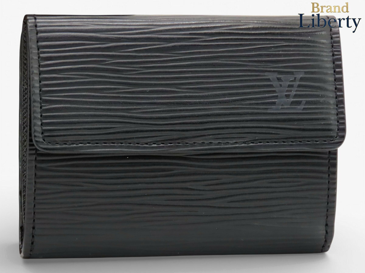 【新古品】ルイヴィトン LOUIS VUITTON エピ ラドロー コインケース Wホック財布 両面財布 コンパクト財布 カードケース ブラック レザー M63...