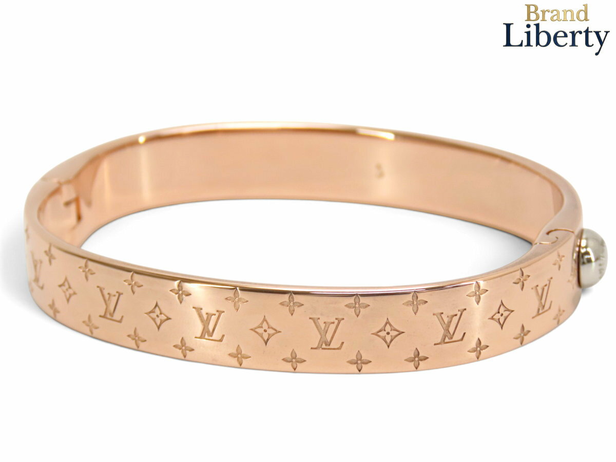 Rakuten - 【未使用】ルイヴィトン LOUIS VUITTON カフ ナノグラム バングル ブレスレット ピンクゴールド PG M00253　【中古】