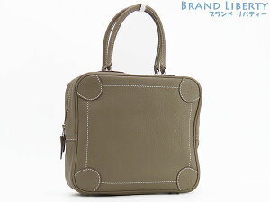 【激レアほぼ新品】エルメス　HERMES　オムニバス PM　ハンドバッグ　ミニボストンバッグ　エトゥープ ベージュ系 シルバー金具　トリヨンクレマンス　【中古】