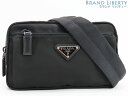 【未使用】プラダ PRADA ナイロン バムバッグ ウエストバッグ ショルダーバッグ ボディバッグ ウエストポーチ NERO ブラック サフィアーノレザー 2VL977 【中古】(4)