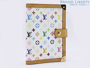 【美品】ルイヴィトン　LOUIS VUITTON　モノグラム マルチカラー　アジェンダPM　手帳カバー　システム手帳　ブロン　R20896　【中古】