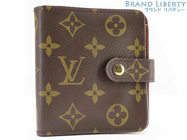 【未使用】ルイヴィトン　LOUIS VUITTON　モノグラム　コンパクトジップ　ファスナー付　二つ折り財布　M61667　【中古】