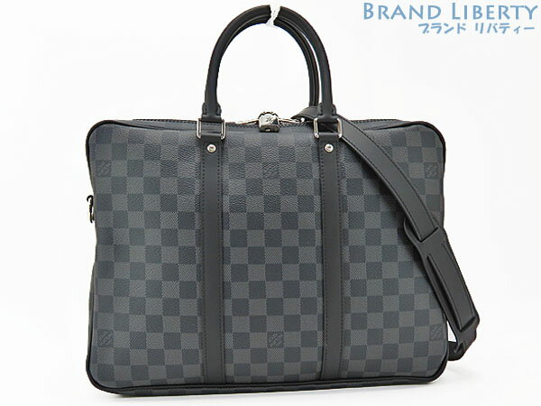 【未使用】ルイヴィトン　LOUIS VUITTON　ダミエグラフィット　PDV PM　ポルト ドキュマン ヴォワヤージュ　2WAY ビジネスバッグ　ブリーフケース　書類かばん　ブラック　N41478　【中古】