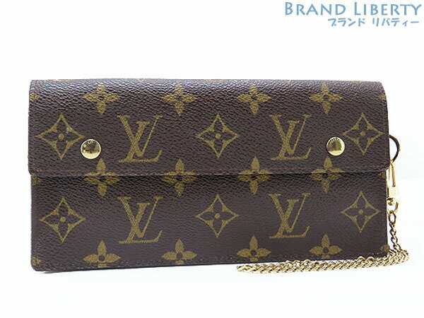 【美品】ルイヴィトン LOUIS VUITTON モノグラム ポルトフォイユ アコルディオン 二つ折り長財布 チェーン M58008 【中古】