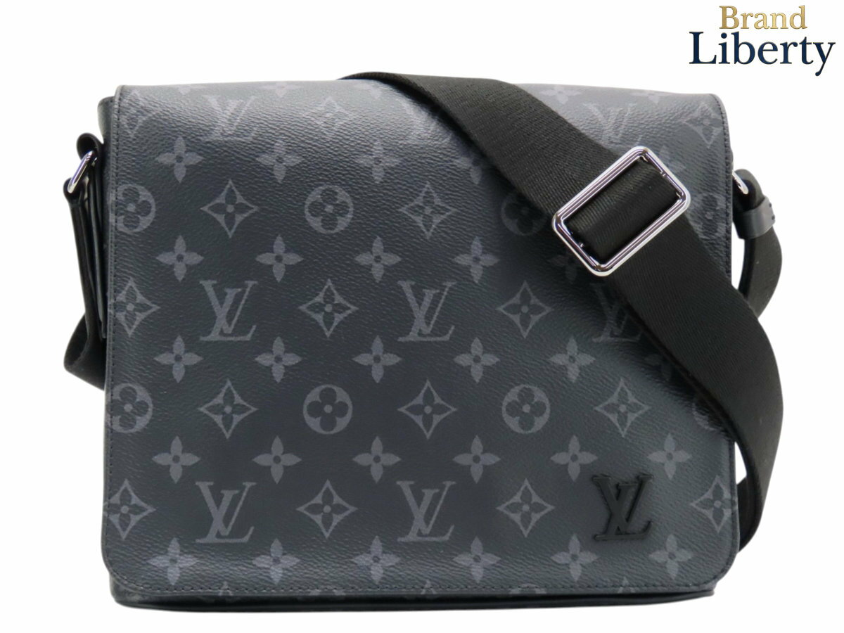 乐天商城 - 【新品同様】ルイヴィトン LOUIS VUITTON モノグラム エクリプス ディストリクト PM NM 斜め掛けショルダーバッグ メッセンジャーバッグ ブラック PVC レザー M44000 M45272　【中古】