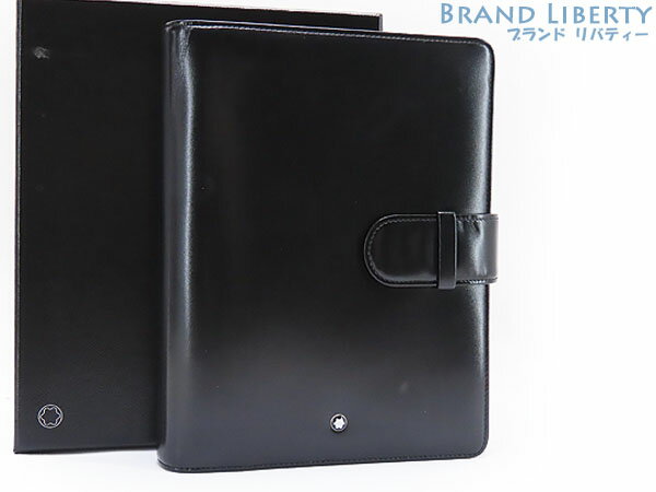 【レア超美品】モンブラン　MONT BLANC　マイスターシュテュック　オルガナイザー ミディアム　アジェンダ　手帳カバー　システム手帳　バインダー　ブラック　カーフレザー　14257　【中古】