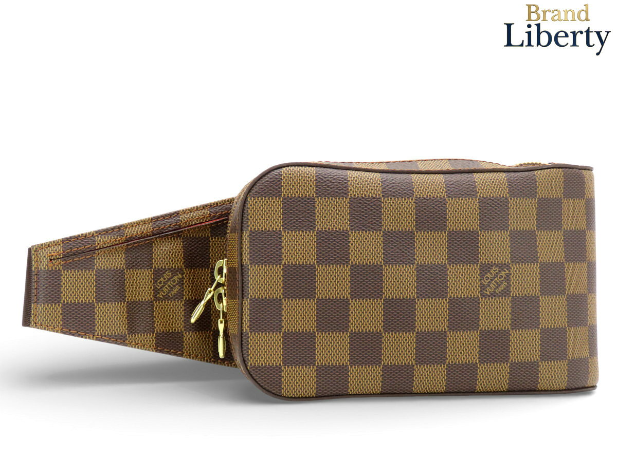 【未使用】ルイヴィトン LOUIS VUITTON ダミエ ジェロニモス ボディバッグ ウエストバッグ ウエストポーチ バムバッグ スリングバッグ ダークブラウン PVC N51994　【中古】