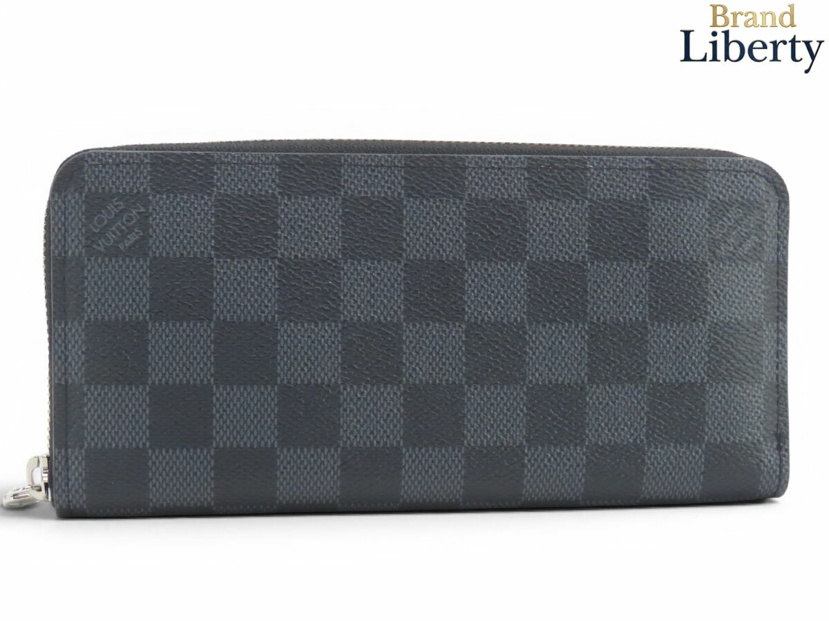 乐天商城 - 【未使用】ルイヴィトン LOUIS VUITTON ダミエグラフィット ジッピーウォレット ホリゾンタル ラウンドファスナー長財布 ブラック PVC レザー N00056　【中古】
