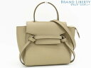 【美品】セリーヌ CELINE ピコ ベルトバッグ 2WAY ミニハンドバッグ ショルダーバッグ ポシェット ライトトープ ベージュ グレインドカーフスキン 1...