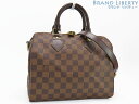 【美品】ルイヴィトン LOUIS VUITTON ダミエ スピーディ バンドリエール 25 2WAY ミニボストンバッグ ハンドバッグ ショルダーバッグ ダーク...