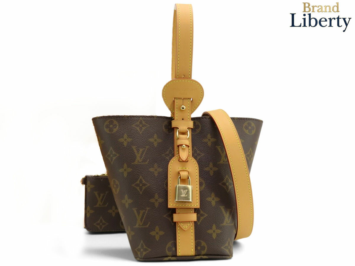 Rakuten - 【未使用】ルイヴィトン LOUIS VUITTON モノグラム オール イン BB ショルダーバッグ ハンドバッグ バケットバッグ ポーチ付き ダークブラウン PVC カーフレザー M12925　【中古】