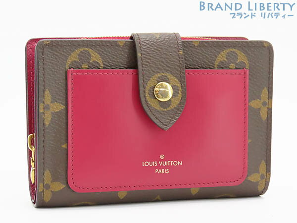 【美品】ルイヴィトン　LOUIS VUITTON　モノグラム　ポルトフォイユ ジュリエット　二つ折り財布　コンパクト財布　フューシャ　M69433　【中古】