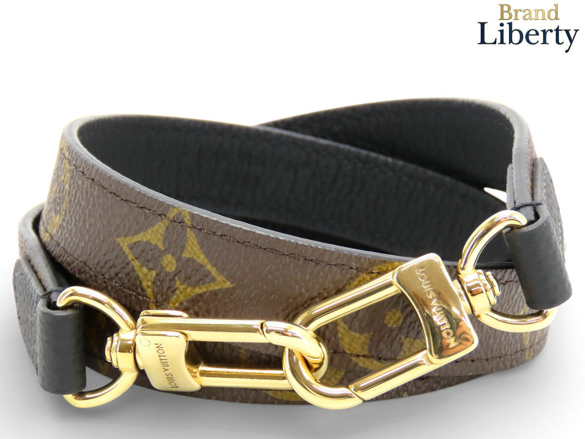 乐天商城 - 【未使用】ルイヴィトン LOUIS VUITTON モノグラム ショルダーストラップ 調整不可 ネヴァーフル インサイド アウト BB ダークブラウン ブラック ゴールド金具 PVC レザー　【中古】