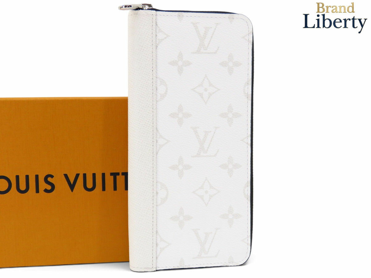 【新古品】ルイヴィトン LOUIS VUITTON タイガラマ モノグラム ジッピーウォレット ヴェルティカル ラウンドファスナー長財布 日本限定 オプティック ホワイト PVC レザー M31078　【中古】