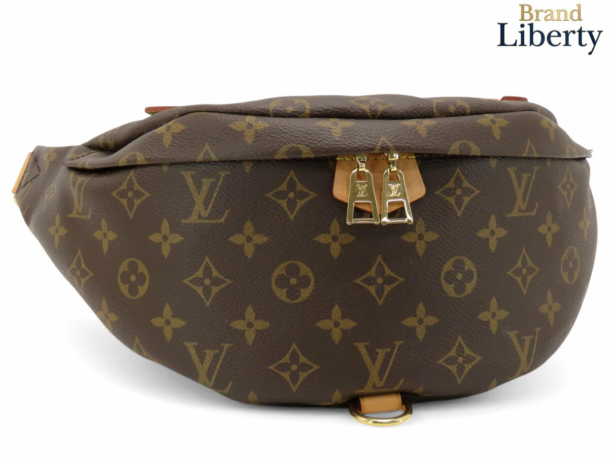 Rakuten - 【美品】ルイヴィトン LOUIS VUITTON モノグラム バムバッグ MM ウエストバッグ ウエストポーチ ボディバッグ クロスボディショルダーバッグ ダークブラウン PVC レザー M43644　【中古】
