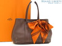 【外超美品】エルメス HERMES ガーデンツイリー TTPM ミニ トートバッグ ハンドバッグ ガーデンパーティ ハバナ ダークブラウン ヴォースイフト シル...