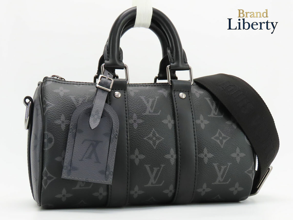 【ほぼ新品】ルイヴィトン LOUIS VUITTON モノグラム エクリプス リバース キーポル バンドリエール 25 2WAY ミニボストンバッグ ハンドバッグ ショルダーバッグ ノワール ブラック M46271 【中古】