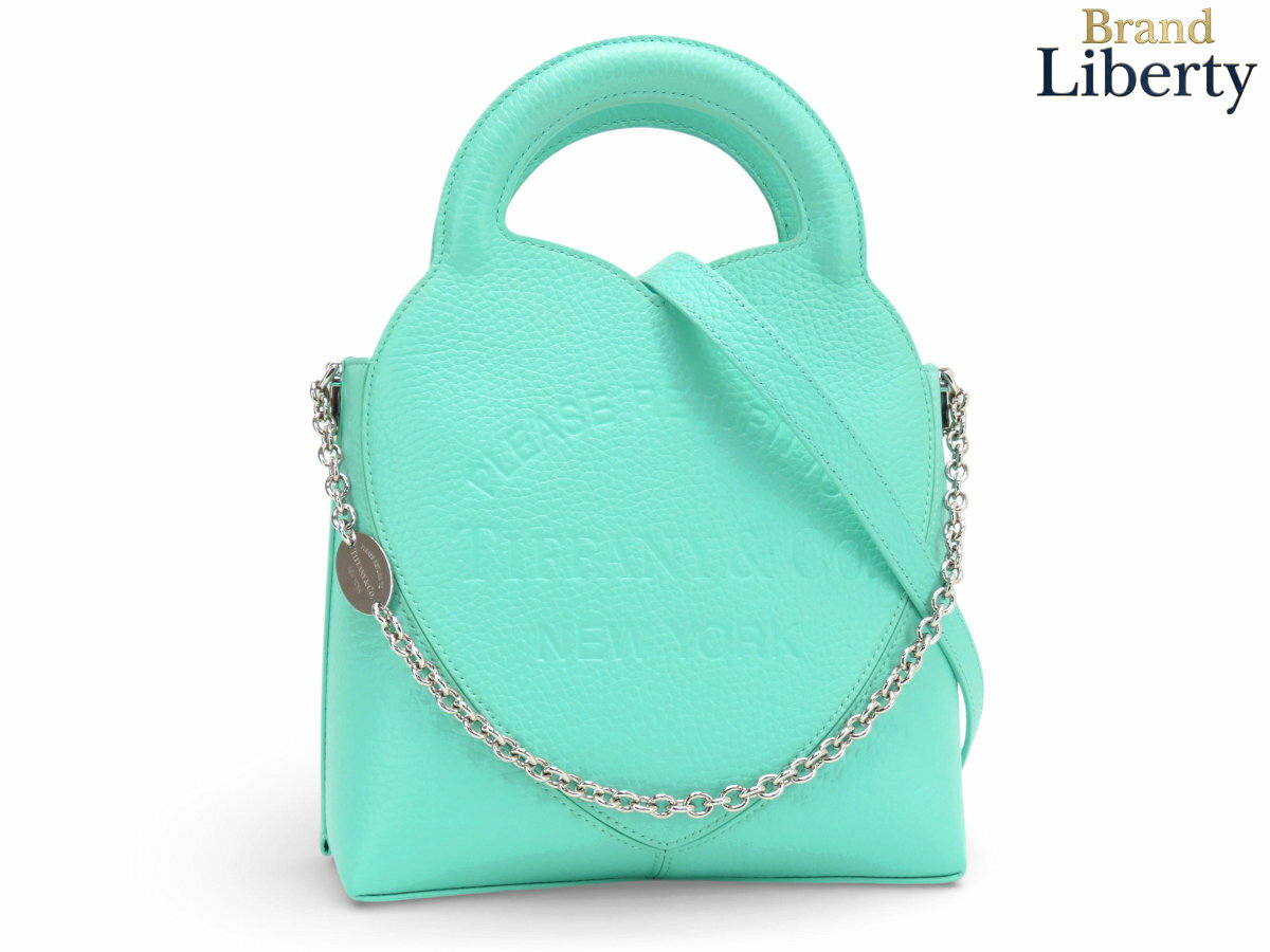 【レア新品同様】ティファニー TIFFANY&Co. リターン トゥ ティファニー ハート ミニ トート バッグ 2WAY ハンドバッグ 斜め掛け ショルダーバッグ ポシェット ティファニーブルー レザー 72017560　【中古】