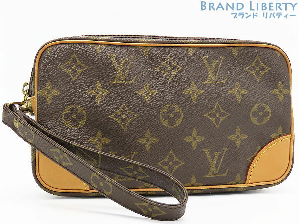 【美品】ルイヴィトン　LOUIS VUITTON　モノグラム　マルリー ドラゴンヌ PM　クラッチバッグ　セカンドバッグ　ハンドバッグ　ポーチ　ダークブラウン　M51827　【中古】