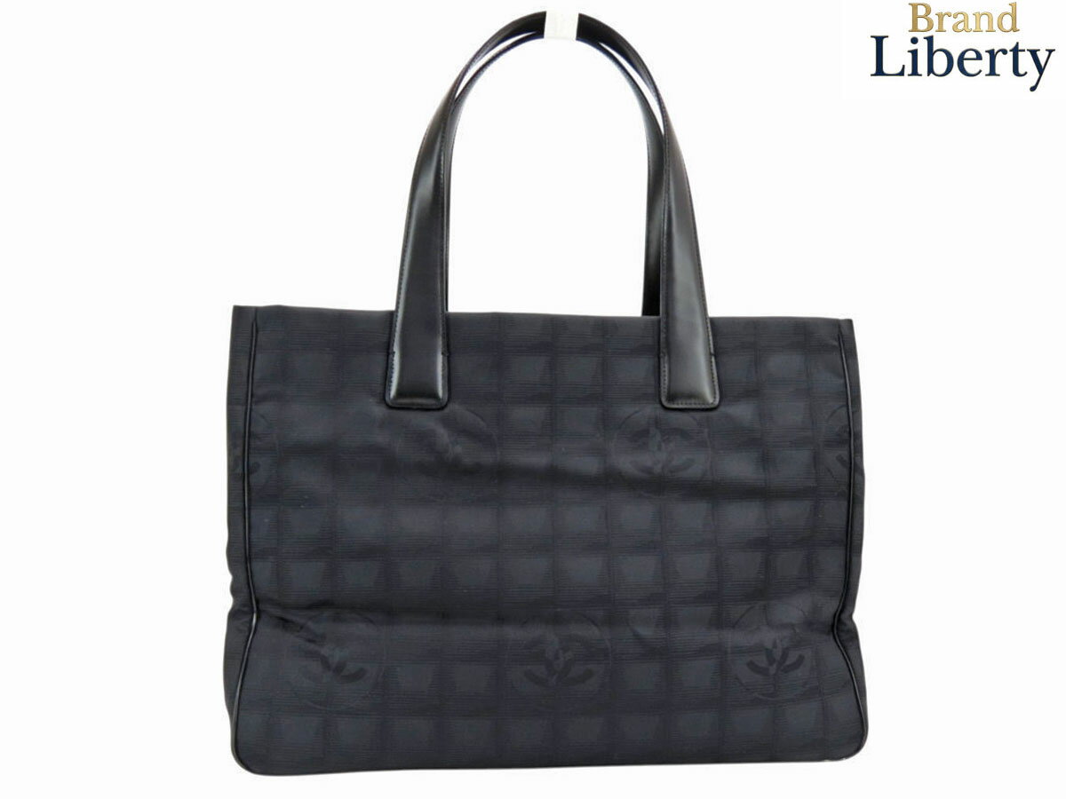 乐天商城 - 【新品同様】シャネル CHANEL ニュートラベルライン トートMM トートバッグ ショルダーバッグ ブラック ナイロン レザー A15991　【中古】