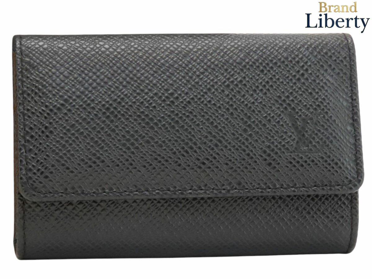 乐天商城 - 【超美品】ルイヴィトン LOUIS VUITTON タイガ ミュルティクレ6 6連キーケース キーリング キーホルダー アルドワーズ ブラック シルバー金具 レザー M30532 M30500　【中古】