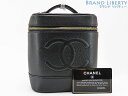 【新品同様】シャネル CHANEL ココマーク キャビアスキン バニティバッグ アクセサリーポーチ ハンドバッグ コスメポーチ 化粧ポーチ ブラック グレインド...