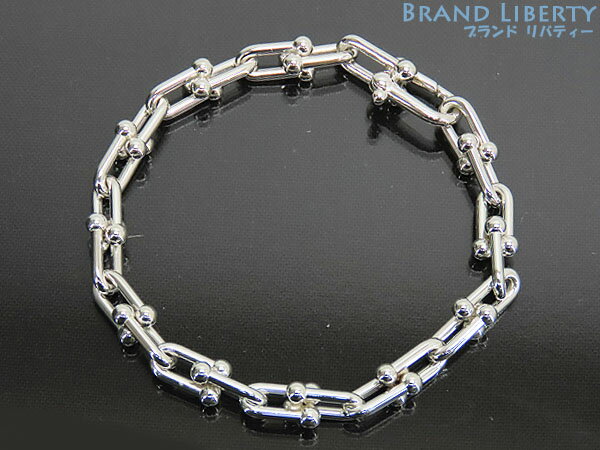 【新品仕上げ】ティファニー　TIFFANY&Co.　ハードウェア　スモール リンク ブレスレット スモール スターリングシルバー　シルバー925 AG925　60153084　【中古】のサムネイル