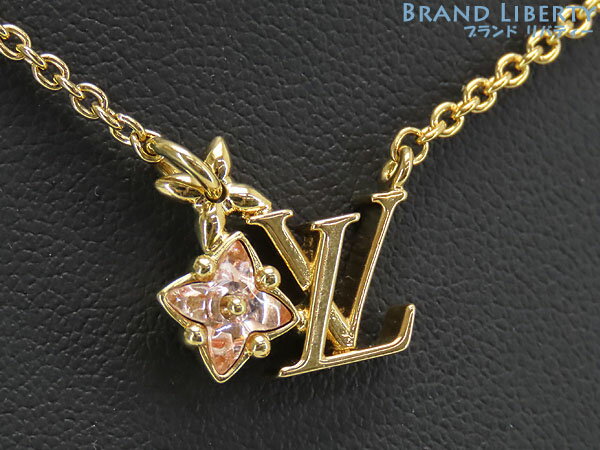 乐天商城 - 【ほぼ新品】ルイヴィトン　LOUIS VUITTON　ネックレス ルルグラム カラーストーン　ペンダント　チョーカー　ゴールド ピンク　M00783　【中古】