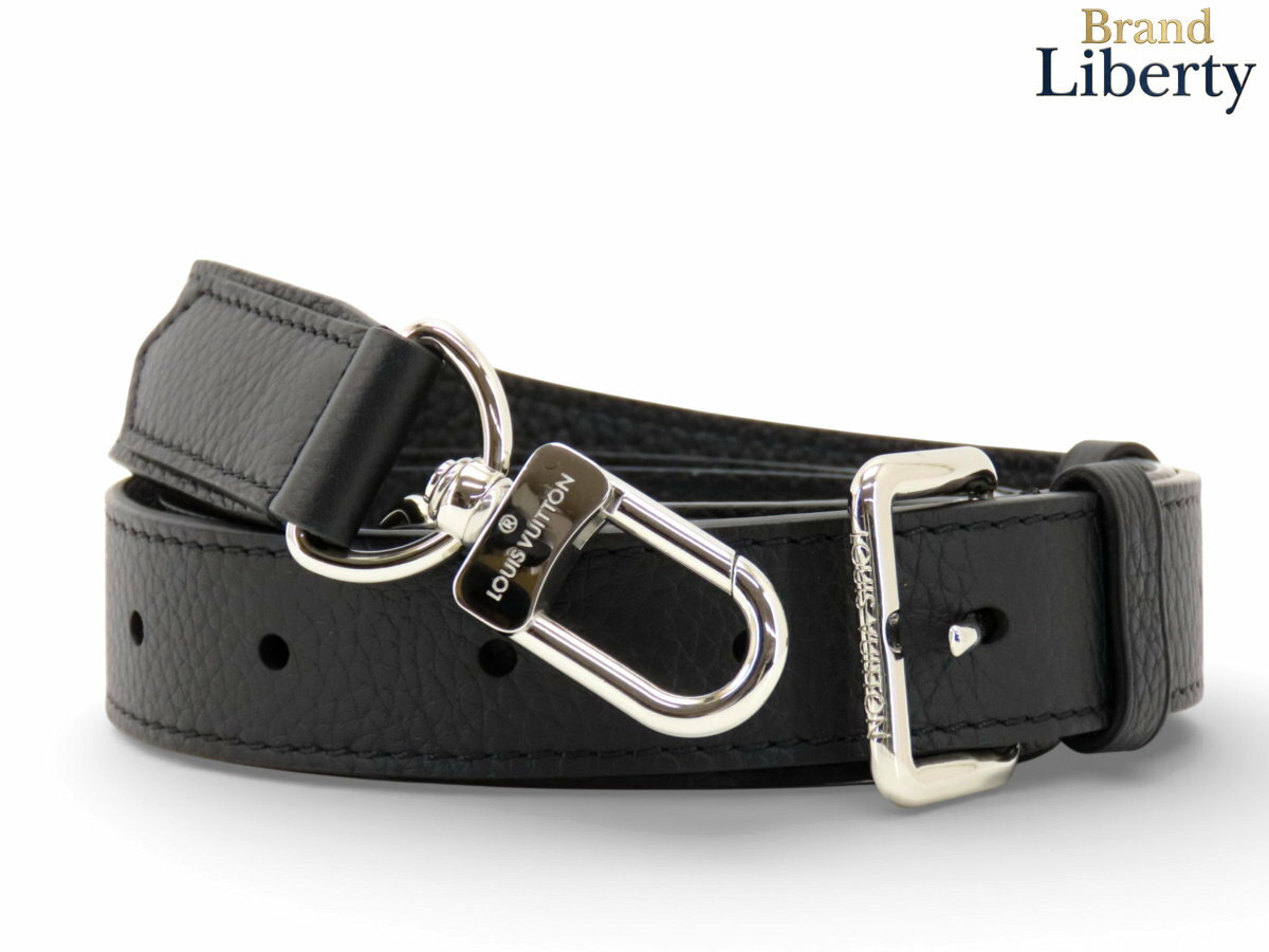 乐天商城 - 【未使用】ルイヴィトン LOUIS VUITTON アルマンド ブリーフケース用 トリヨンレザー ショルダーストラップ 調整可能 ブラック シルバー金具 トリヨンレザー カーフレザー　【中古】